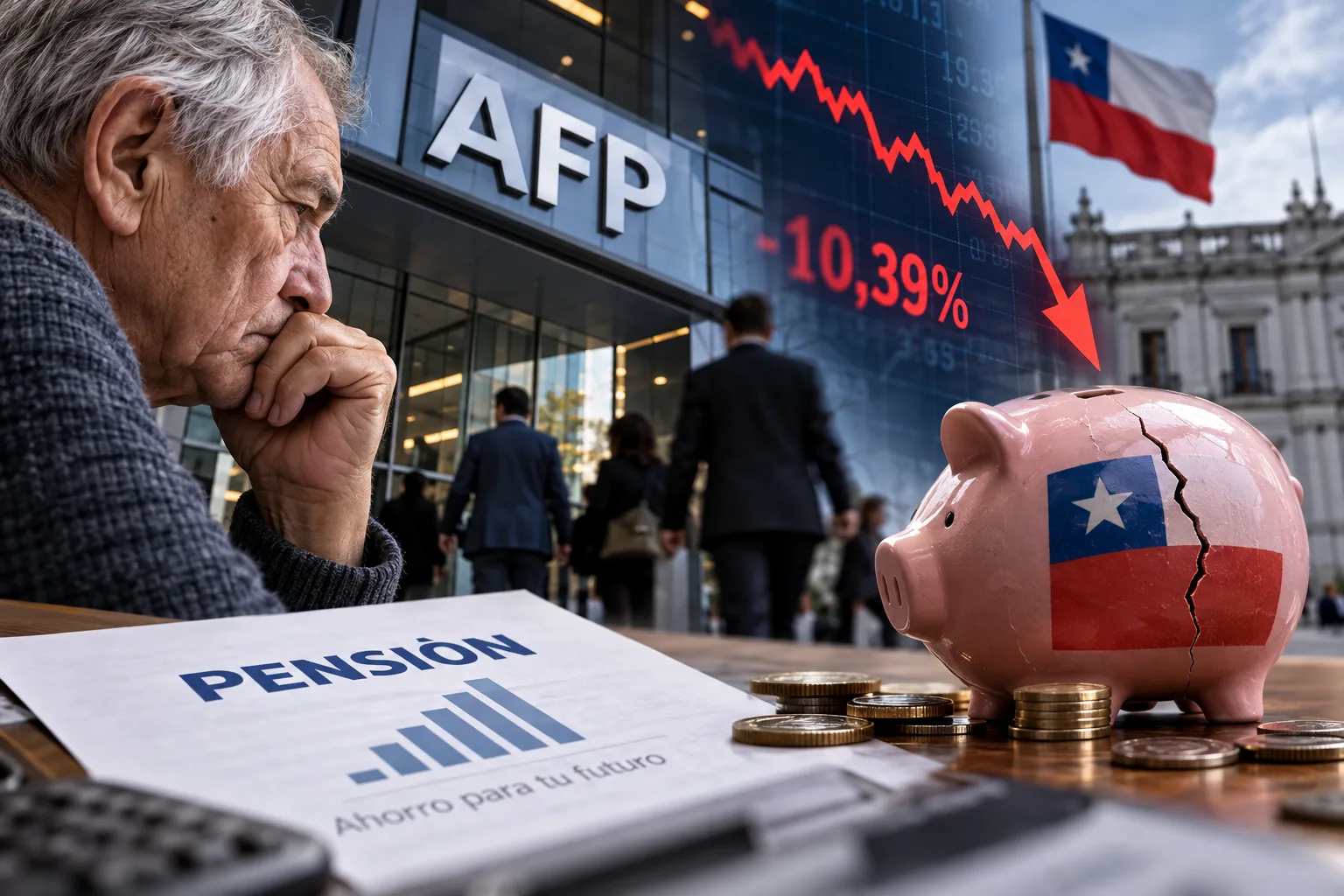 AFP chilenas bajo presión: pérdidas de casi US$7.000 millones reabren el debate sobre quién debe compensar a los afiliados