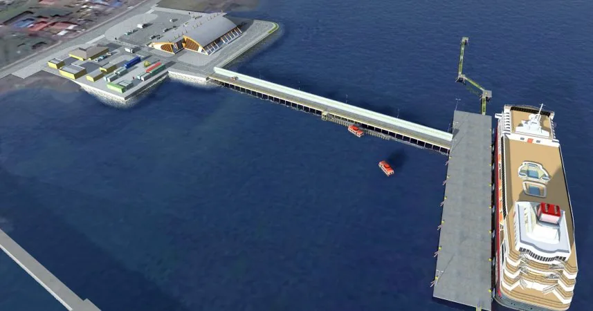 Autoridades vieron en terreno avance de construcción del muelle multipropósito de Puerto Williams