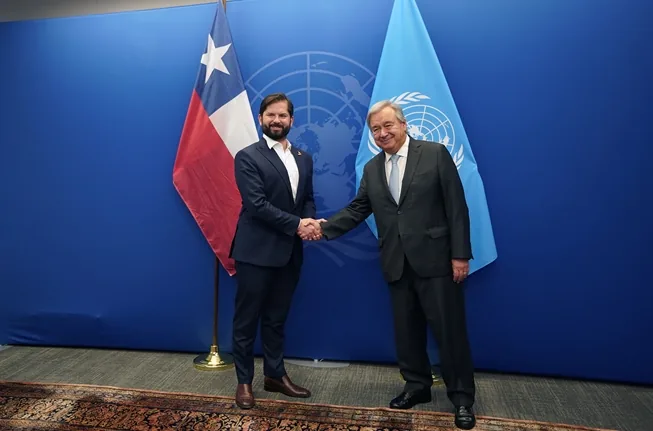 Secretario General de la ONU ya está en Chile para viajar con el Presidente Boric a la Antártica