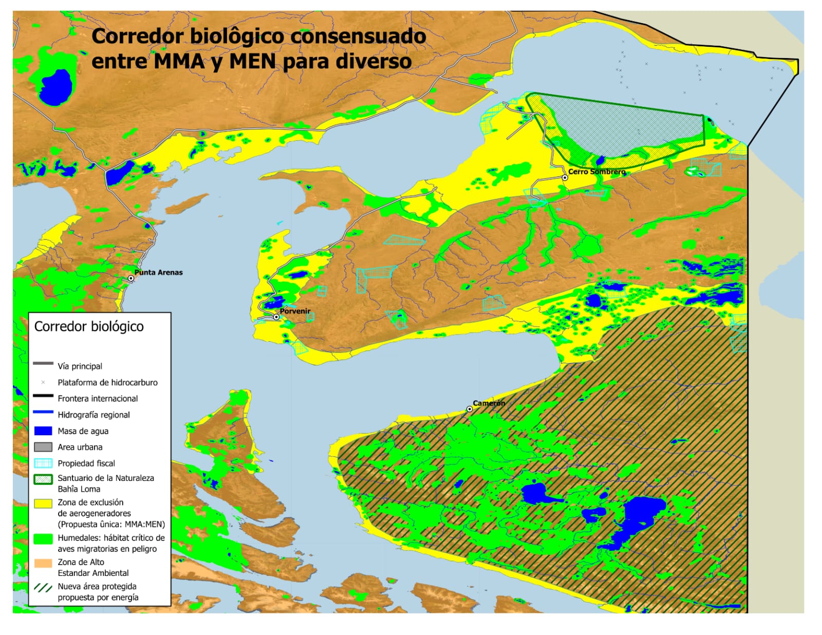 La insistencia de hacer un corredor biológico o zona de exclusión para el desarrollo del hidrógeno verde