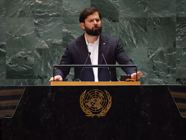 Último discurso de Boric en la ONU: Fuerte referencia a Netanyahu y anuncio de candidatura de Bachelet